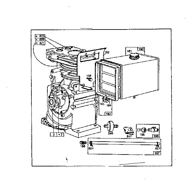 Replacement Parts Diagram and Parts List for 190400-190499 2925 - 2925 Briggs and Stratton Engine